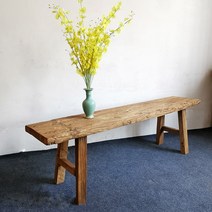 공원의자 고재벤치 긴의자 원목 벤치 느릅나무 2인승 빈티지, 사각 120×30×45