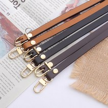 쏘잉갤러리 골드-천연가죽 1cm 버클 크로스백 가방끈가방스트랩, 블랙, 1개