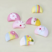 쌀이랑 놀자 꽃 반달떡 송편 앙금 떡만들기 DIY 추석 방과후 홈캉스 어린이, 대용량440g(25-30개)