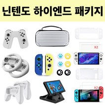 아싸라봉 닌텐도 스위치 OLED 하이엔드 패키지 12종 케이스 가방 강화유리 그립 거치대 악세사리 세트, 스위치 OLED 용 끝판왕패키지, 1개
