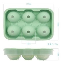 팥빙수기계 빙수기 눈꽃빙수기계 아이스 볼 메이커 실리콘 3D 큰 대형 라운드 구 Hgh 공 모양 큐브 금형 트레이 위스키, Old 6 Ball