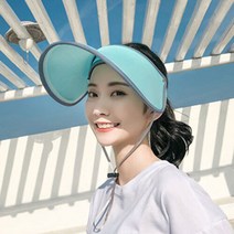 썬쉴드 와이드 썬캡 민트 햇빛가리개 썬캡모자