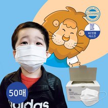 크린위즈 아동용 KC인증 마스크 국내산 3중MB필터 덴탈 마스크 50매 소형 키즈 어린이, 03.무지(로고없음)