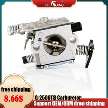기화기 호환품 KELKONG Komatsu Zenoha/Redmax G-2500TS 용 Walbro 기화기 중국 동력 톱 2500 25CC 기화기 Carb ZAMA