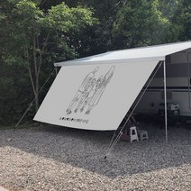 차량용타프 캠핑사이드월 카라반 감성 맞춤제작, 상세페이지 참조, 4 0M  심지5mm  사진파일전달