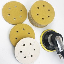 오비탈 샌딩기 연마기 목공 베어툴 에어 샌더기 오비털 샌더 건식 그라인딩 사포 6 인치 홀 자체 접착 플록 연마 디스크 퍼티 샌딩용 150mm, [01] 320, [03] 25 pcs, [01] 6 inch 6 holes