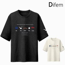 디프엠 5부오버핏반팔 컬렉션 남녀공용 반팔티셔츠