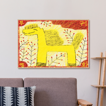 부귀영화 김점선 말 그림액자 (캔버스 액자포함), 60x48cm, 캔버스패널3