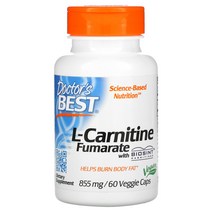 Doctors Best L 카르티닌 푸마르산 855mg 60베지캡슐 L-Carnitine Fumarate, 1팩
