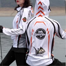 낚시셔츠 복 호수낚시 피싱복 민물낚시 모기 방지 인어미남, 화이트