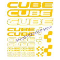 Mtb 스티커 큐브 자전거 액세서리 프레임 스티커 1 세트 도로 자전거 자전거 프레임 스티커 DIY 자전거 장, 주황색