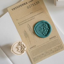 날인기 불박기 생산날짜 유통기한 자동 인쇄기 Small House Stamp Wax Bird Butterfly Seal DIY Postage We, 03 Spring flower Handle