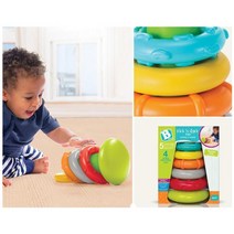 KC안전 울퉁불퉁 5종 촉감 6개월 아기 링 쌓기 장난감 조카선물 8개월아기 생일선물 선물