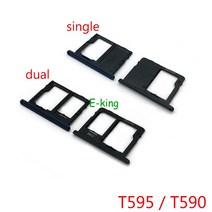 삼성 호환 갤럭시 탭 T280 T285 A2 T595 T590 SM-T595C SM-T590C Sim 카드 슬롯 트레이 홀더 리더 소켓, [01] T595 single blue