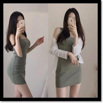 미니 원피스 봄 여름 숏 민소매 니트 나시 데일리룩