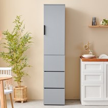 힘찬리빙 리아 400 속깊은 광폭 냉장고형 틈새 깊은 키큰 주방 그릇 수납장 팬트리장, 리아 400 속깊은 냉장고형 수납장, 올그레이