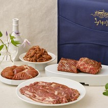 왕비집 - 갈비 선물세트 [F 세트 / 4kg] - 양념 소왕갈비 1kg 양념 소갈비 1kg 양념 LA갈비 1kg 소 등심 불고기 1kg, F 세트