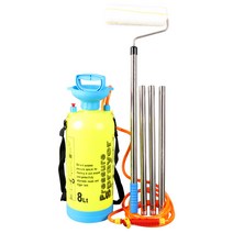 반자동 페인트 롤러대 천장 장대 롤러 브러쉬 벽 시공, 브러시헤드스위치 1개 롤러 빨강 8L 핸드펌프