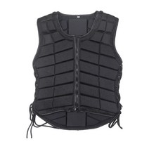 SJSHOP 승마 조끼 전문 안전 EVA 패딩 승마 조끼 바디 프로텍터 기어 양복 조끼 성인 어린이를위한 남여 블랙 지퍼 양복, 특대, 에바