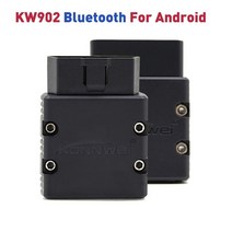 자동차 공구 세트 대형 차량 정비 수입차 진단 도구 코드 리더 지원 스캐너, 블랙 kw902, 블루투스