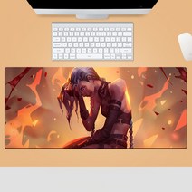 KDA 리그 오브 레전드 마우스 장패드 게임 주변 마우스패드 라지 사이즈 내오염성 견디다 창의 기념 선물, 900*400*5mm, 패턴-20