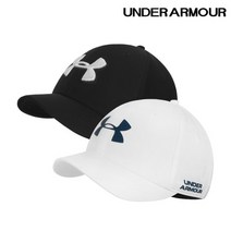 언더아머 골프 헤드라인 2.0 화이트 볼캡/블리칭 3.0 블랙 볼캡 모자 2종택1