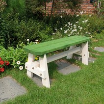 ksm03-002야외 정원 공원 옥외용 실내 대기 평 원목벤치 의자, 그린화이트, 2인용(1200mm)