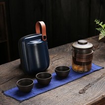 휴대용찻잔세트 다기세트 다도세트 보라색 모래 유리 중국 주전자 anti-scald 여행 도자기 컵 gong fu 차 세트 주입기 건강 식품 사무실 액세서리, f