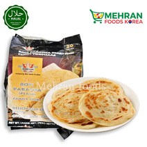 CROWN FARMS Roti Paratha 20pcs (Plain) 1600g 로티 플레인 파라타 (커리빵), 20개