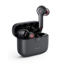 사운드코어 앤커 Liberty Air 2 무선 이어버드 다이아몬드에서 영감을 받은 드라이버 Bluetooth 이어폰 4개의 마이크 소음 감소 28시간 재생 HearID 5 충전 통, Black