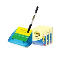 포스트잇 팝업 디스펜서 C-4214 + 네임펜 트윈, 블랙(네임펜), 1세트