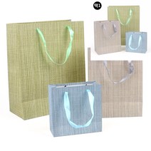 손잡이 선물백 소 - 블루 꽃다발쇼핑백 포장백 포장가방 종이가방도매 종이쇼핑백제작 답례품상자 비닐쇼핑백, 대 - 그레이