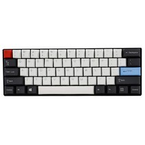 61keys PBT OEM 프로파일 키캡 MX 스위치용 게이밍 기계식 키보드 화이트옐로우 색상, White+black 61key