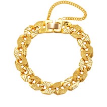 한국금다이아몬드 남자 순금 체인 팔찌 컷팅 매듭 24K 37.5g 18K장식