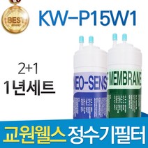 교원웰스 KW-P15W1 고품질 정수기 필터 호환 전체세트, 선택2 - 1년관리세트(2+1=3개)