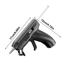 무선 글루건 40w 전기 diy 핫멜트 접착제 총 충전식 리튬 핫멜트 접착제 손 1세트, 검은색