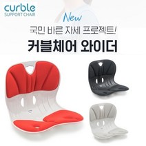 [에이블루] 커블체어 와이더 바른자세 서포트체어 척추, 색상:3. 그레이