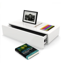 저스트월 하이그로시 벽걸이 서랍장, 화이트