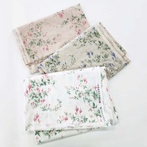 꽃무늬 원단 천 린넨 원단 15수 린넨코튼 바이오워싱 마로니에 3종 56인치, 마로니에_핑크