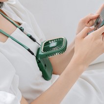 초경량 충전식 휴대용선풍기 접이식 목선풍기 목걸이선풍기 탁상용겸용 미니 무선 넥풍기, 핑크