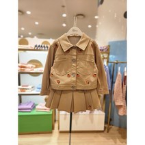 [티파니 5] 주니어세트 베이지스판자켓 주름스커트 T34KBK020BS040