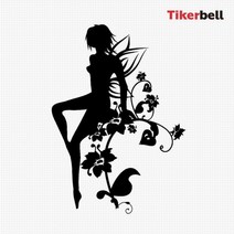 요정 대형 데칼스티커 주문제작 필수용품 차량소품, 블랙, 우-대형