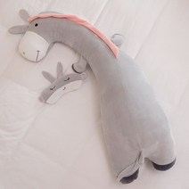 바디필로우인형 인형 대형 곰인형 180cm 캐릭터 호랑이 봉제인형 장 토끼인형 핑크팬더 동물봉제인형 모찌인형, 회색 당나귀 (독립된 내담으로 탈부착 가능), 160cm(Q탄초유동물장봉침) 공통안대
