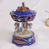 [아스토] 일본 철제 회전목마 오르골 YA-714A