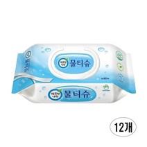깨끗한나라 페퍼민트 물티슈 캡형, 60매, 12개