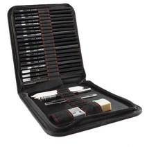 29 팩 전문 스케치 드로잉 키트 가방 흑연 숯 연필 그림 용품 미술 학생 Office 편지지, 01 29 Folding Zip Bag