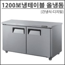 그랜드우성 1200 고급형 간냉식 뒷면 보냉 테이블 냉동고4자 GWFU-120FT (1225x760x850) 식당 업소용 영업용
