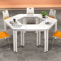 마름모 책상 사다리꼴 육각 테이블 학생 학교 수업, 싱글 테이블 1.2M 더블 레이어