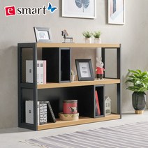 철망 스틸 2단책장 1200, 화이트