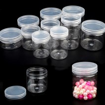 납작 투명 보관용기 비즈 DIY 슬라임 소품정리, 7cm - 250ml